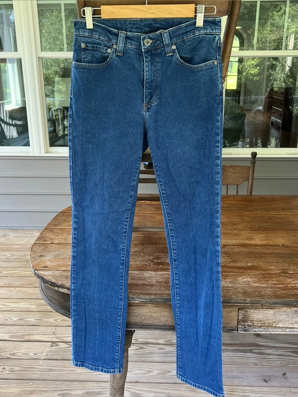 L.L. Bean 1912 Standard Fit Straight Leg Dark Wash Blue Jeans 30x32